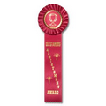 11" Stock Rosettes/Trophy Cup On Medallion - OUTSTANDING ACHIEVEMENT
